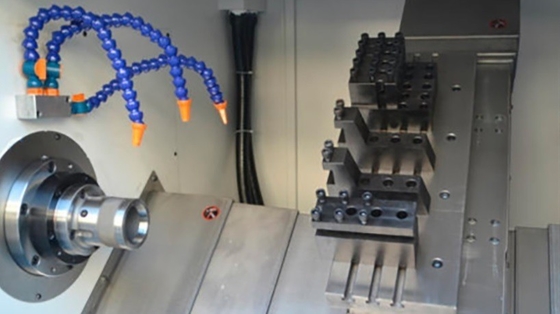갱 타입 슬랜트 베드 CNC 라트너 턴 머신 FANUC Sj-46p