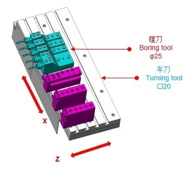 갱 타입 슬랜트 베드 CNC 라트너 턴 머신 FANUC Sj-46p