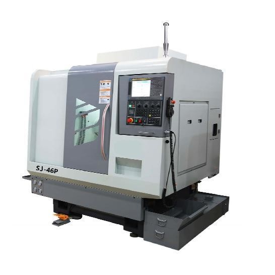 갱 타입 슬랜트 베드 CNC 라트너 턴 머신 FANUC Sj-46p